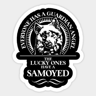 Samoyed Guardian Angel dog saying Sticker